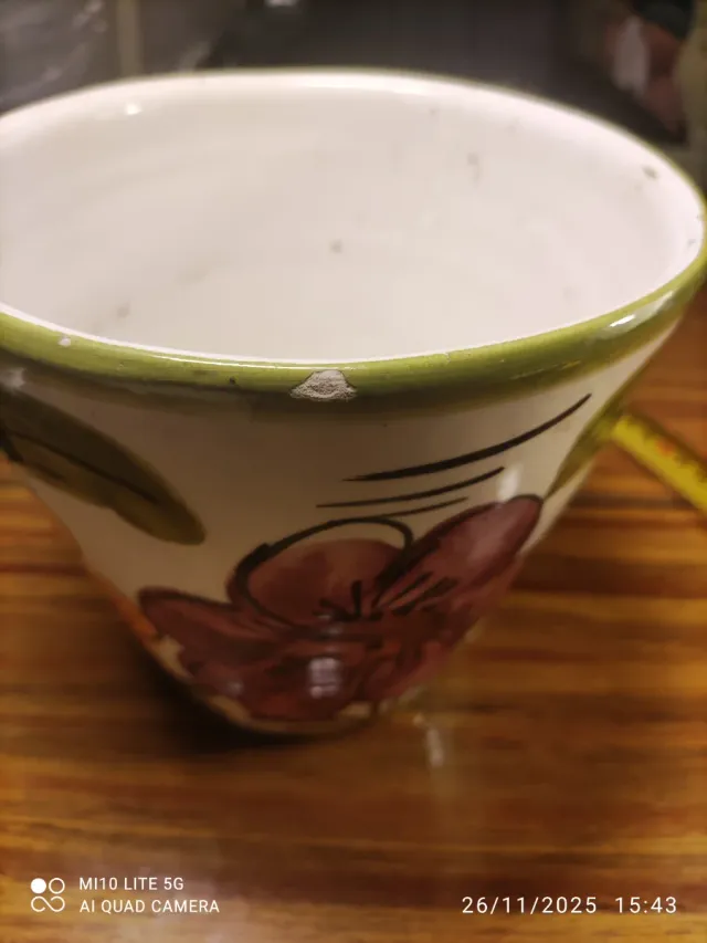 Basija de porcelana pintada a mano