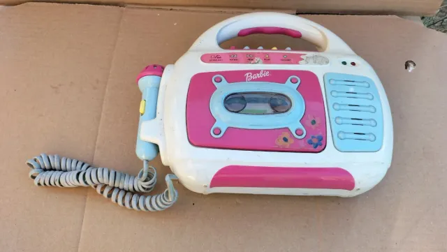 Radio Cassette Barbie con Micrófono Vintage
