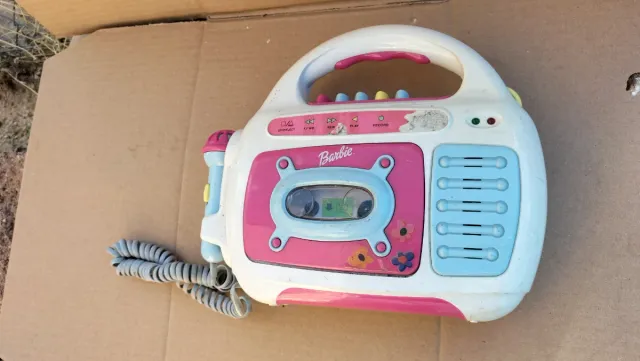 Radio Cassette Barbie con Micrófono Vintage