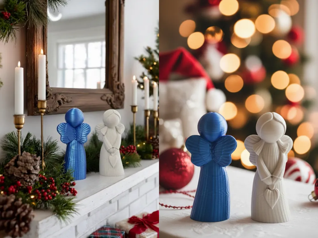 Ángel de Navidad de Cerámica Blanco