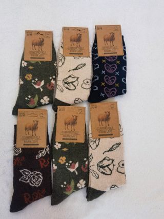 6 Pares Calcetines Lana Mujer Talla 35-40