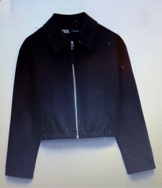 Chaqueta Bomber Zara Negra.