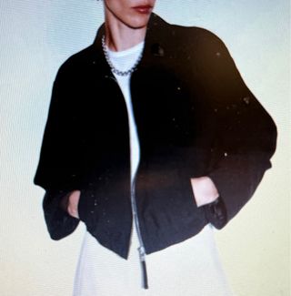 Chaqueta Bomber Zara Negra.