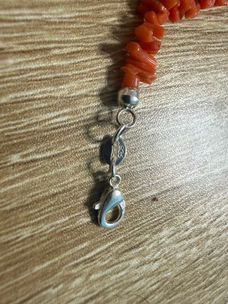 Collana corallo rosso frange