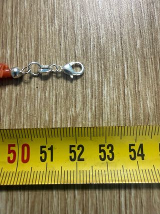 Collana corallo rosso frange