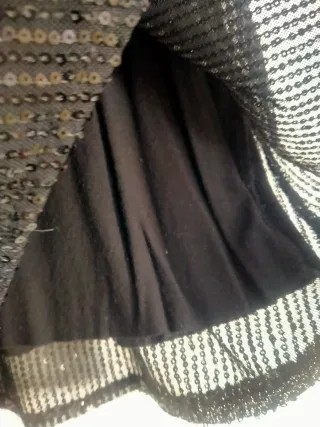 Camiseta lentejuelas negra talla única