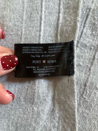 Bufanda gris de Punto Roma