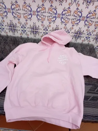 Sudadera con capucha rosa Anti Social Lifting Club