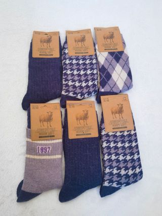 6 Pares Calcetines Lana Mujer Talla 35-40