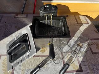 Freidora Gran Capacidad con 2 Cestos