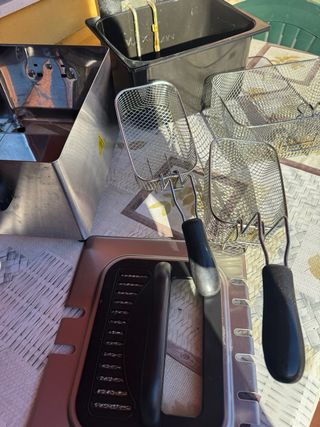 Freidora Gran Capacidad con 2 Cestos