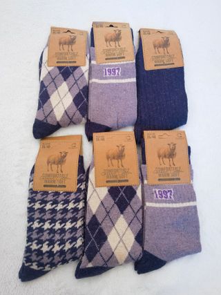 Calcetines lana para mujer 6 pares talla 35-40