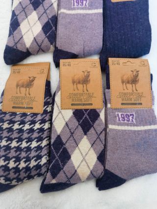 Calcetines lana para mujer 6 pares talla 35-40