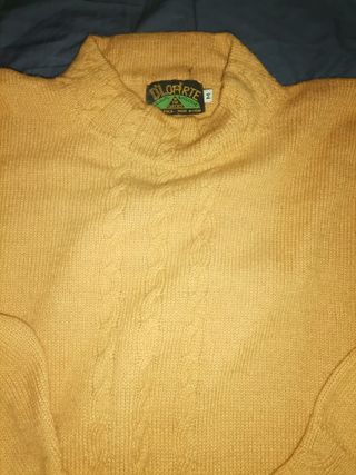 Jersey mujer amarillo trenzado