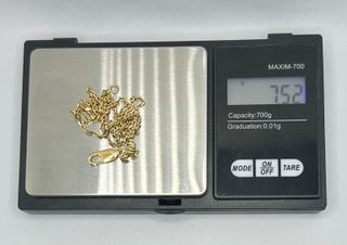 Catena Bilbao in oro 18k, 7,52 g, 46 cm.