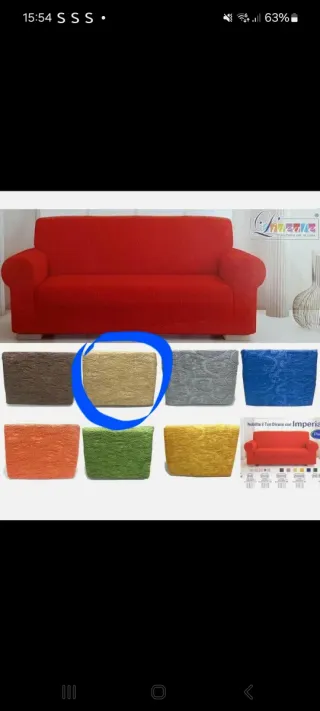 Copridivano dorato chiaro 3 posti