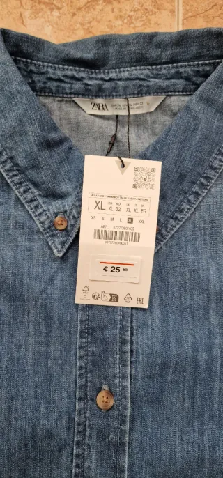 Camisa vaquera Zara Oversize XL Nueva