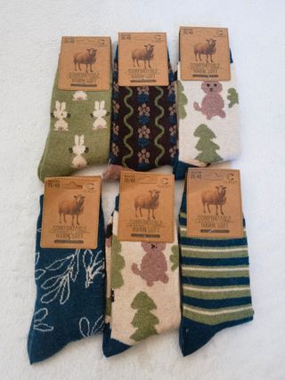 Calcetines lana para mujer 6 pares talla 35-40