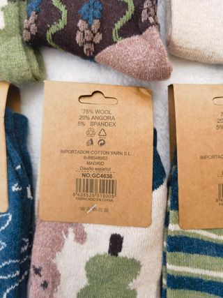Calcetines lana para mujer 6 pares talla 35-40