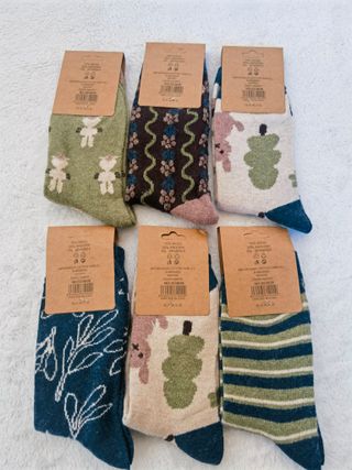 Calcetines lana para mujer 6 pares talla 35-40