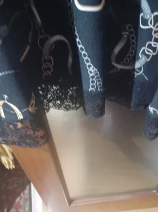 Vestido Mango Estampado Cadenas Talla M