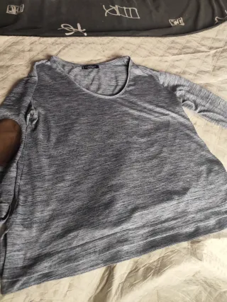 Jersey gris jaspeado Mango Talla L