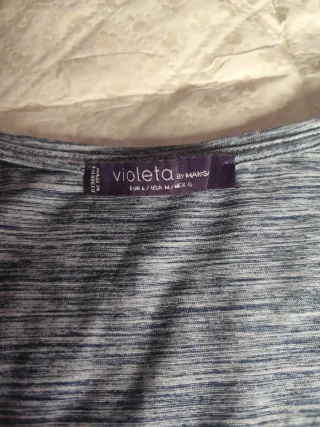 Jersey gris jaspeado Mango Talla L