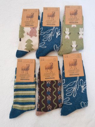 Calcetines lana para mujer 6 pares talla 35-40