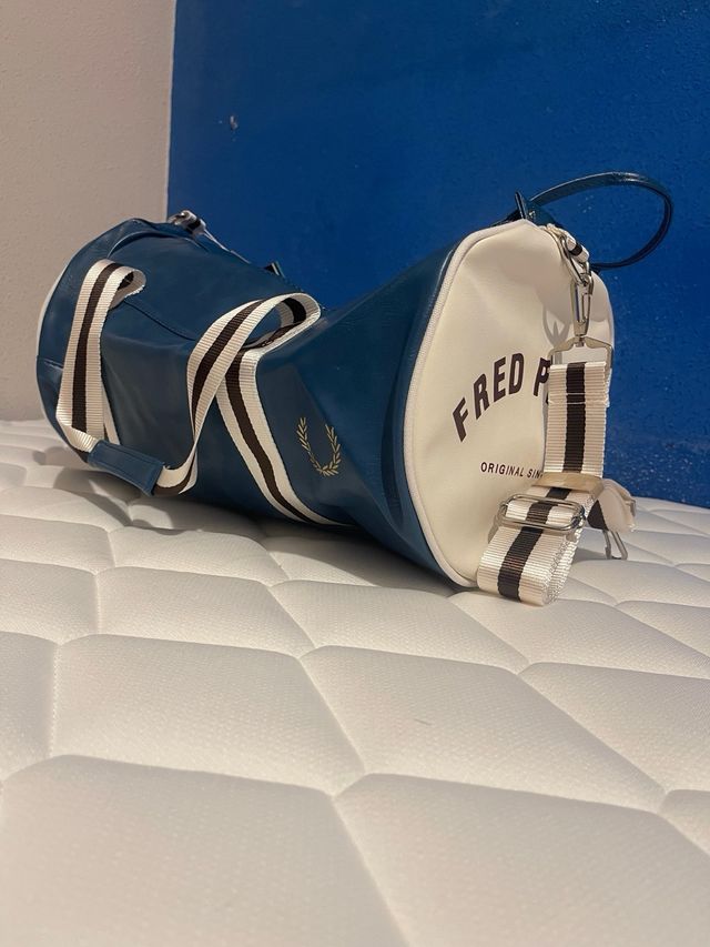Macuto Fred Perry Vintage Azul y Blanco