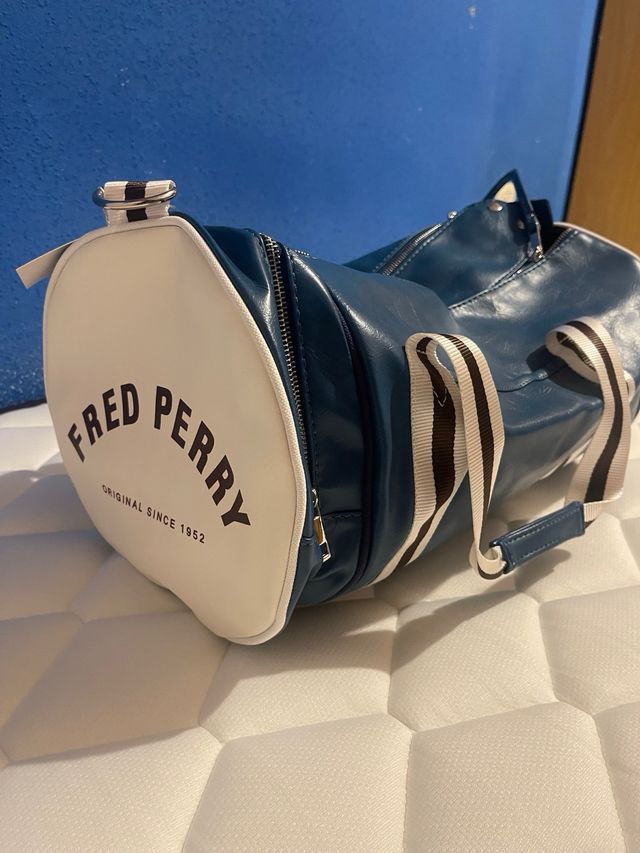 Macuto Fred Perry Vintage Azul y Blanco