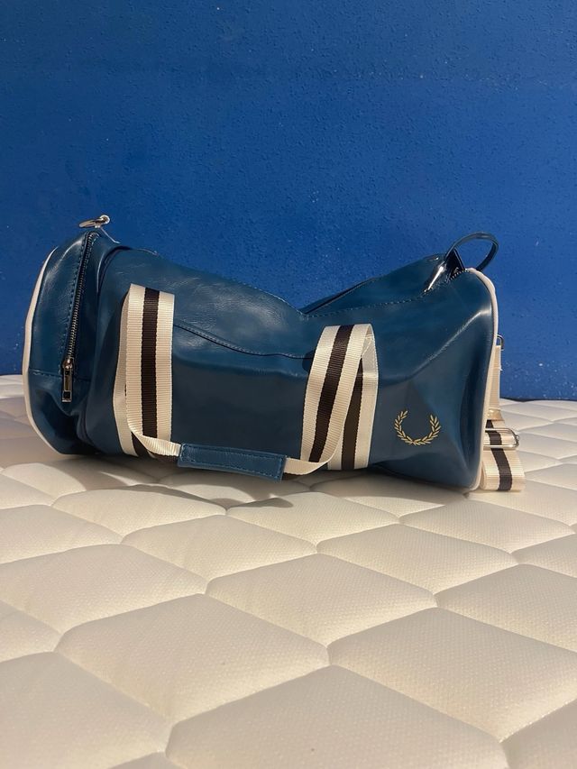 Macuto Fred Perry Vintage Azul y Blanco