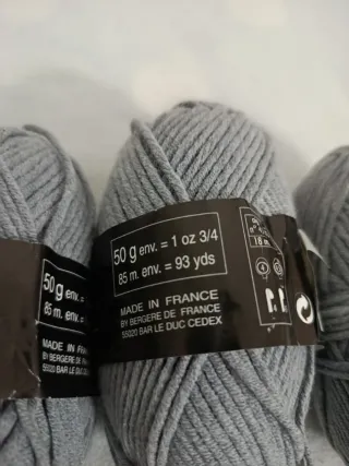 Ovillo lana Cotonature color gris