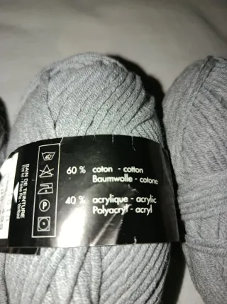 Ovillo lana Cotonature color gris