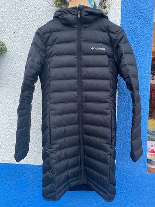 Abrigo largo Columbia plumífero negro