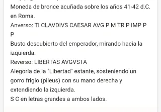 Moneda Antigua Claudio