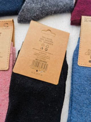 6 Pares Calcetines Lana Mujer Talla 35-40