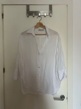 Camisa oversize blanca Zara Talla Única