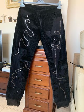 Pantalones de ante M elásticos