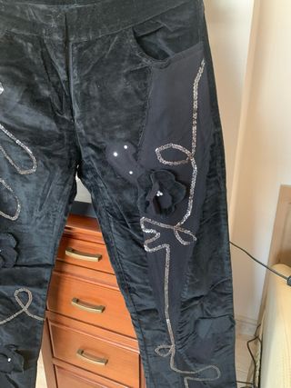 Pantalones de ante M elásticos