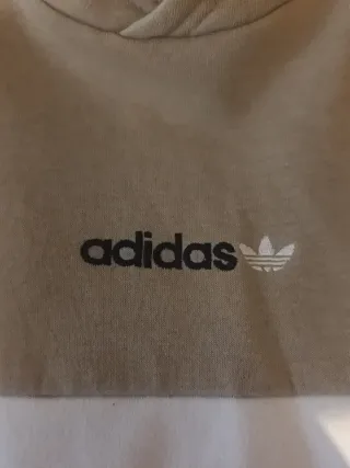 Sudadera Adidas Beige y Negra talla de niño