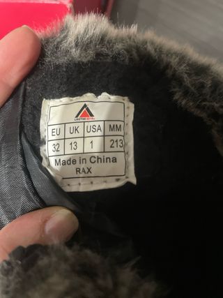 Botas de nieve Lhotse negras y grises talla 32