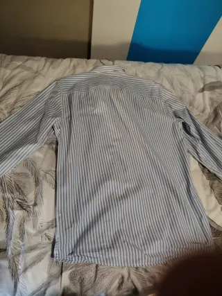 Camisa Pull&Bear rayas azul y blanco Talla M