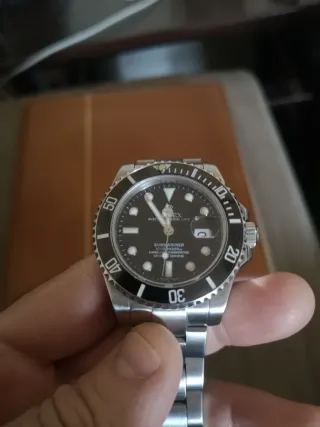 Reloj Rolex Submariner Negro/Plateado