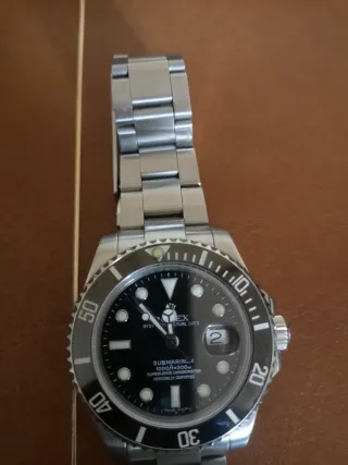 Reloj Rolex Submariner Negro/Plateado
