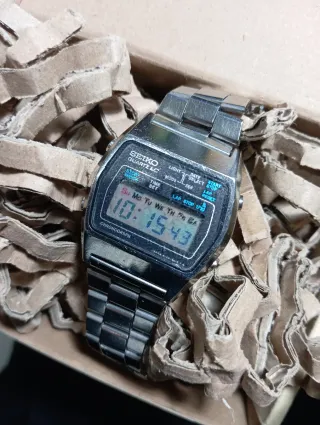 Reloj Seiko A128-5010 digital vintage.