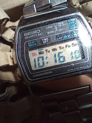 Reloj Seiko A128-5010 digital vintage.