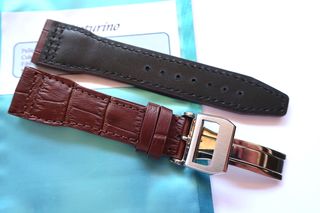 Cinturino in pelle marrone 21mm 21/18mm tipo IWC deploy