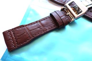 Cinturino in pelle marrone 21mm 21/18mm tipo IWC deploy