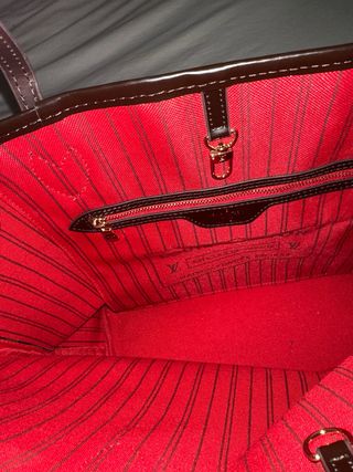 Bolso Louis Vuitton Neverfull Marrón/Rojo