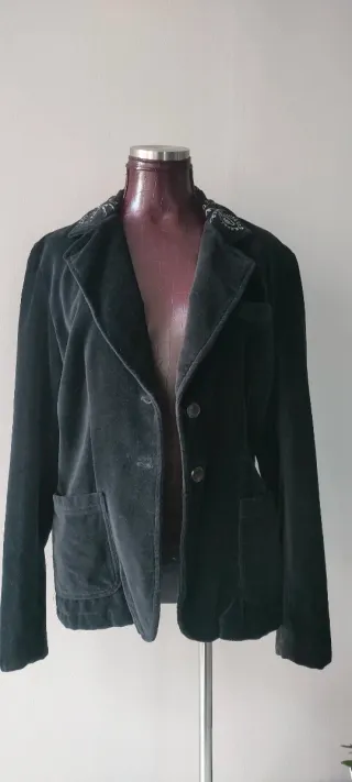 Chaqueta Terciopelo Negra
